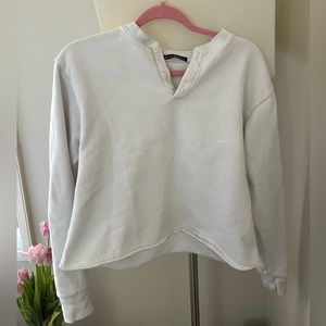 Brandy Melville White Sweater Top (One size)